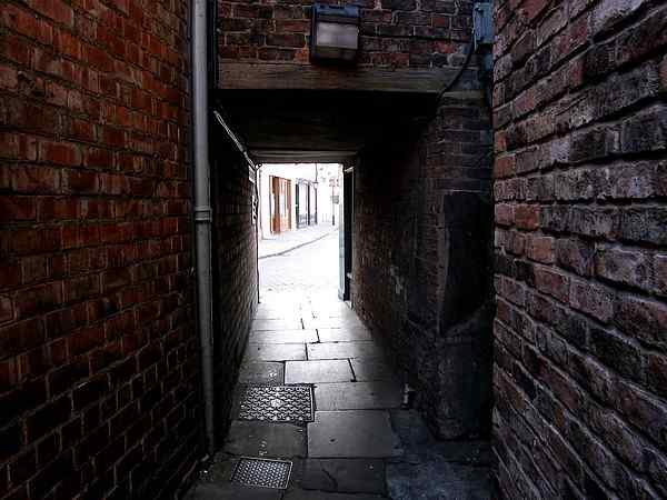 Snicket leading from Back Swinegate to St Sampson's Square.